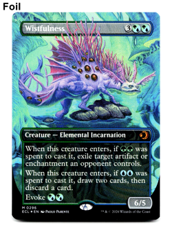 Wistfulness (Borderless) - FOIL - [Lorwyn Eclipsed] Magic MTG ECL 0296 NM 🌳💧 - Image 1