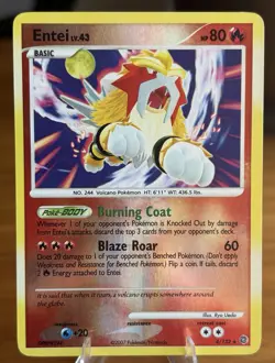 Pokemon TCG - Entei 4/132 Reverse Holo Rare - D&P Secret Wonders - Image 1