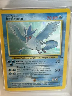 1999 Pokemon Fossil Articuno Holo PSA 8 - Image 3