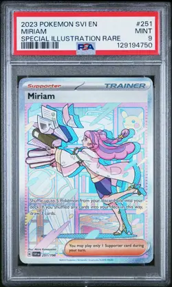 2023 POKEMON SVI EN-SCARLET & VIOLET SPECIAL ILLUSTRATION RARE #251 MIRIAM PSA 9 - Image 1