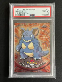 PSA 10 Topps Chrome Nidoqueen #31 Holo Rare Pokemon TV 2000 GEM MINT - Image 1