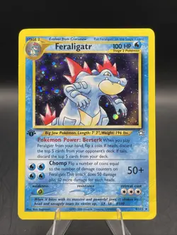 Pokemon Feraligatr 4/111 Neo Genesis Holo 1st Edition Holo Rare - Image 1