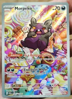 Morpeko 206/182 Illustration Rare Pokemon SV04 Paradox Rift NM Near Mint - Image 1