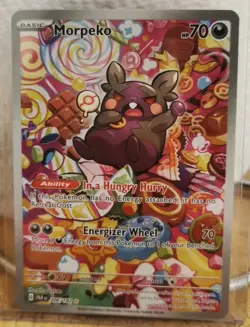 Morpeko 206/182 Illustration Rare Pokemon SV04 Paradox Rift NM Near Mint - Image 2