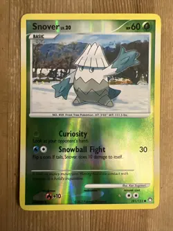 Pokemon TCG Snover 101/123 Reverse Holo Common DP Mysterious Treasures VLP - Image 1
