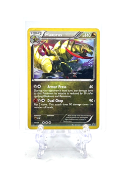 HAXORUS STAGE 2 2012 Pokemon Black Star Promo #BW57 BLACK & WHITE HOLO PROMO - Image 1