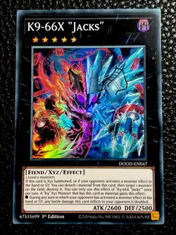 K9-66X “Jacks” DOOD-EN047 Yugioh 1st Edition (New) Super Rare - Image 1