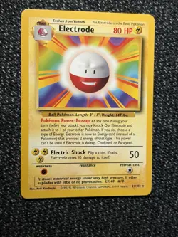 Pokemon TCG Electrode Base Set Card 021/102 Regular NM Condition - Image 1