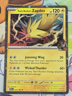 Team Rocket's Zapdos (Gamestop Exclusive) - 070/182 - Miscellaneous Cards & Prod - Image 1