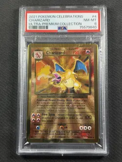 Pokemon Cards PSA 8 Nm-MT Charizard Celebrations Metal UPC Promo 2021 4/102 - Image 1