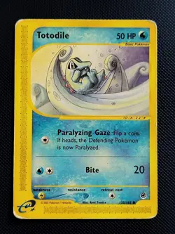 (PL) Totodile 135/165 2002 Expedition Base Set Pokemon Card - Image 1