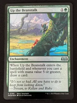 1x MTG Up the Beanstalk (Foil) - Wilds of Eldraine (WOE) #195 - Magic - Image 1