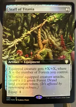 Staff of Titania (Extended Art) Commander: the Brothers' War Foil Rare - Image 1