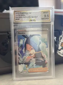 Pokemon Dendra Trainer TCG Paldea Evolved Card 266/193 AGS 9.5 - Image 1