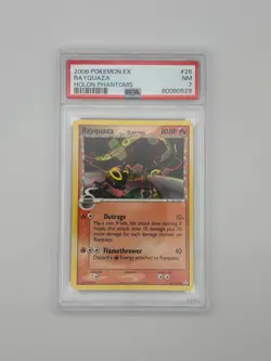 PSA 7 NM Rayquaza - 26/110 - Rare English Pokemon EX Holon Phantoms - Image 1