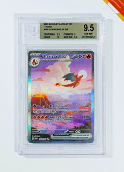 Pokemon BGS 9.5 Charizard Ex #199 SIR 151 Scarlatto & Violetto 2023 Italiano - Image 1