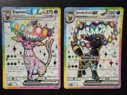 Pokemon Umbreon and Espeon Black Star Promo SVP175 SVP176 Figure Collection NM/M - Image 1