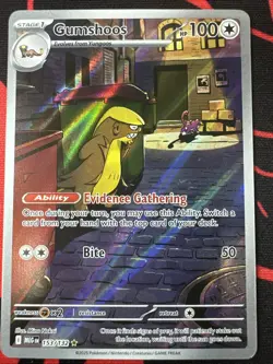 Gumshoos 2025 Pokemon Mega Evolution 153/132 Illustration Rare NM/LP - Image 1