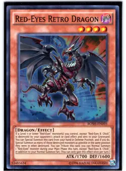 Red-Eyes Retro Dragon Super Rare Breakers of Shadow Unlimited BOSH-EN095 NM - Image 1