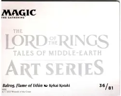 The Balrog, Flame of Udun Art Card S Art Series: Universes Beyond: The Lord of t - Image 2
