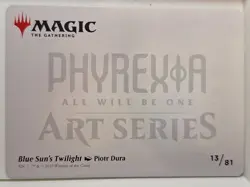 Blue Sun's Twilight - GOLD STAMPED ART CARD- Magic the Gathering MTG Nice! - Image 2