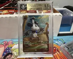 BGS 9.5 Mickey Mouse: Steamboat Pilot (Enchanted) Fabled 231/204 Lorcana Card - Image 1