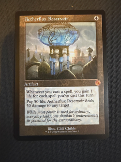mtg Aetherflux Reservoir The Brothers' War: Retro Frame Artifacts NM unplayed - Image 1