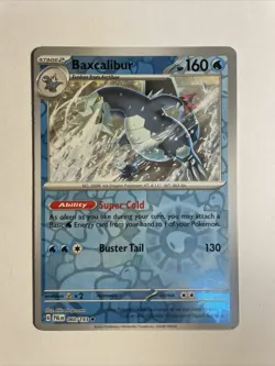 1x Paldea Evolved Pokemon Baxcalibur Reverse Holo Englisch NM/M Pokemon - Image 1