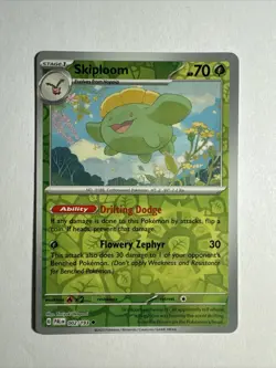 1x Paldea Evolved Pokemon Skiploom Reverse Holo Englisch NM/M Pokemon - Image 1