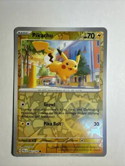 1x Paldea Evolved Pokemon Pikachu Reverse Holo Englisch NM/M Pokemon - Image 1