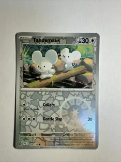 1x Paldea Evolved Pokemon Tandemaus Reverse Holo Englisch NM/M Pokemon - Image 1