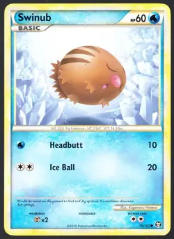 Swinub 79/102 Pokemon Triumphant HeartGold SoulSilver MP - Image 1