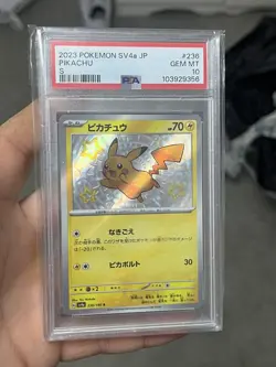 PSA 10 Pikachu 236/190 SV4a Shiny Treasure ex Japanese Pokemon - Image 1