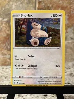 Pokemon TCG ~ Snorlax Cosmos Holo w/ HD Galaxy Swirl🌀 SWSH: Rebel Clash 141/192 - Image 2