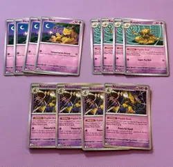 4x Abra 4x Kadabra 4x Alakazam Pokemon TCG Mega Evolution Playset NM - Image 1