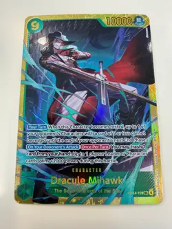 One Piece Azure Sea's Seven : Dracule Mihawk OP14-119 SEC Secret Rare English - Image 1