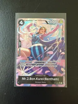 One Piece TCG OP14-091 MR.2.Bon.Kurei (Bentham) AA Alt Art Card Game CCG ENGLISH - Image 1