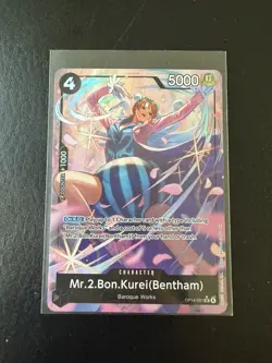One Piece TCG OP14-091 MR.2.Bon.Kurei (Bentham) AA Alt Art Card Game CCG ENGLISH - Image 4