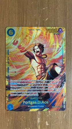 One Piece Carrying On His Will Portgas D Ace OP13-119 Secret Rare SEC SP 1⚓📈 - Image 1