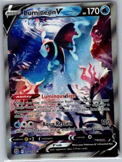 Lumineon V (Alt Art) 156/172 SWSH09: Brilliant Stars - Pokemon Card - NM - Image 1