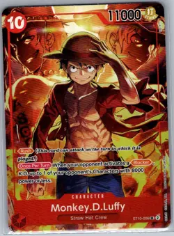 Monkey.D.Luffy (Treasure Booster Set) ST10-006 English - One Piece Card - NM - Image 1