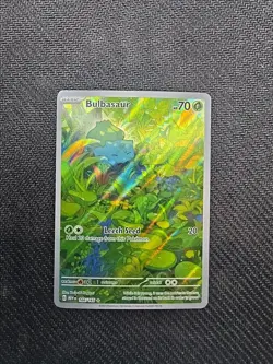 Pokemon TCG Bulbasaur Scarlet & Violet 151 Art Rare Card 166/165 - Image 1