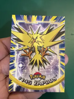 Pokemon Card #145 Zapdos Topps Blue Logo Non Foil Rare Legendary Vintage TCG - Image 1
