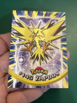 Pokemon Card #145 Zapdos Topps Blue Logo Non Foil Rare Legendary Vintage TCG - Image 3