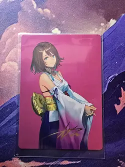 MTG - Yuna, Hope of Spira Art Card (Gold Signature) Final Fantasy NM/M - Image 1