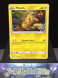 Pokemon Card Pikachu SWSH153 Advent Holiday Promo Snowflake Stamp NM - Image 1
