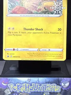 Pokemon Card Pikachu SWSH153 Advent Holiday Promo Snowflake Stamp NM - Image 3