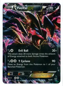 Yveltal EX 79/146 XY Base Set Pokemon Card - Image 1