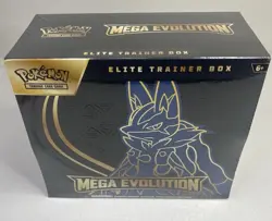 Pokemon TCG Mega Evolutions Elite Trainer Box ETB Lucario Sealed NEW Cards Rare - Image 1