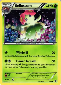 Pokemon TCG XY Ancient Origins Bellossom 4/98 Cosmos Holo Rare Promo NM - Image 1